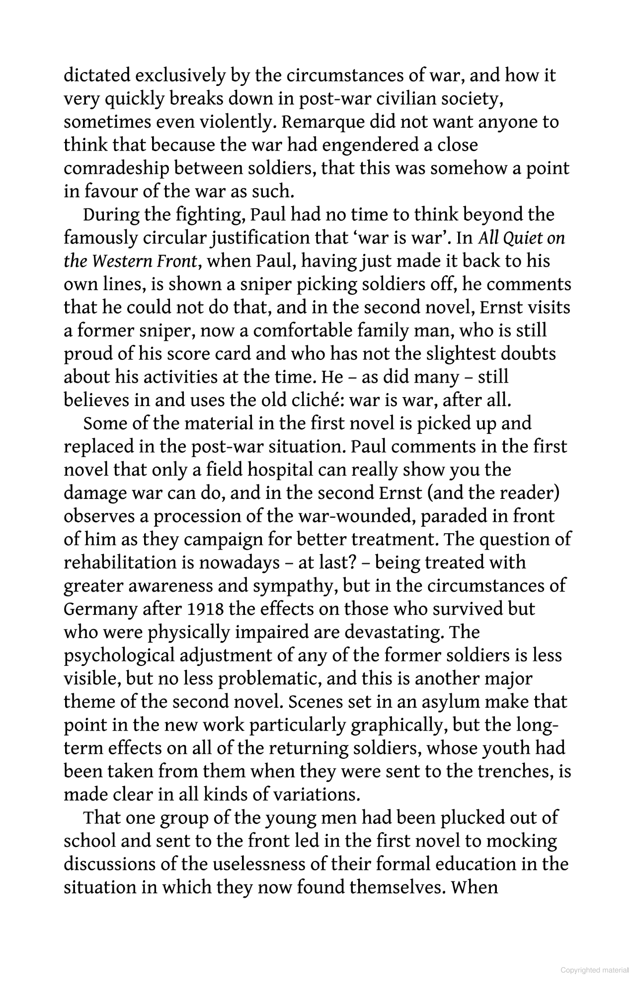 the way back (all quiet on the western front 2)