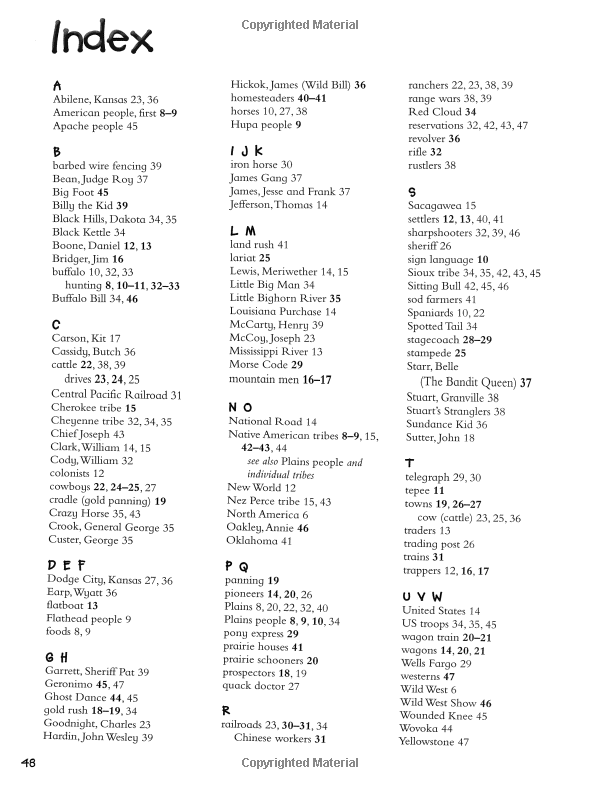 the wild west (100 facts)