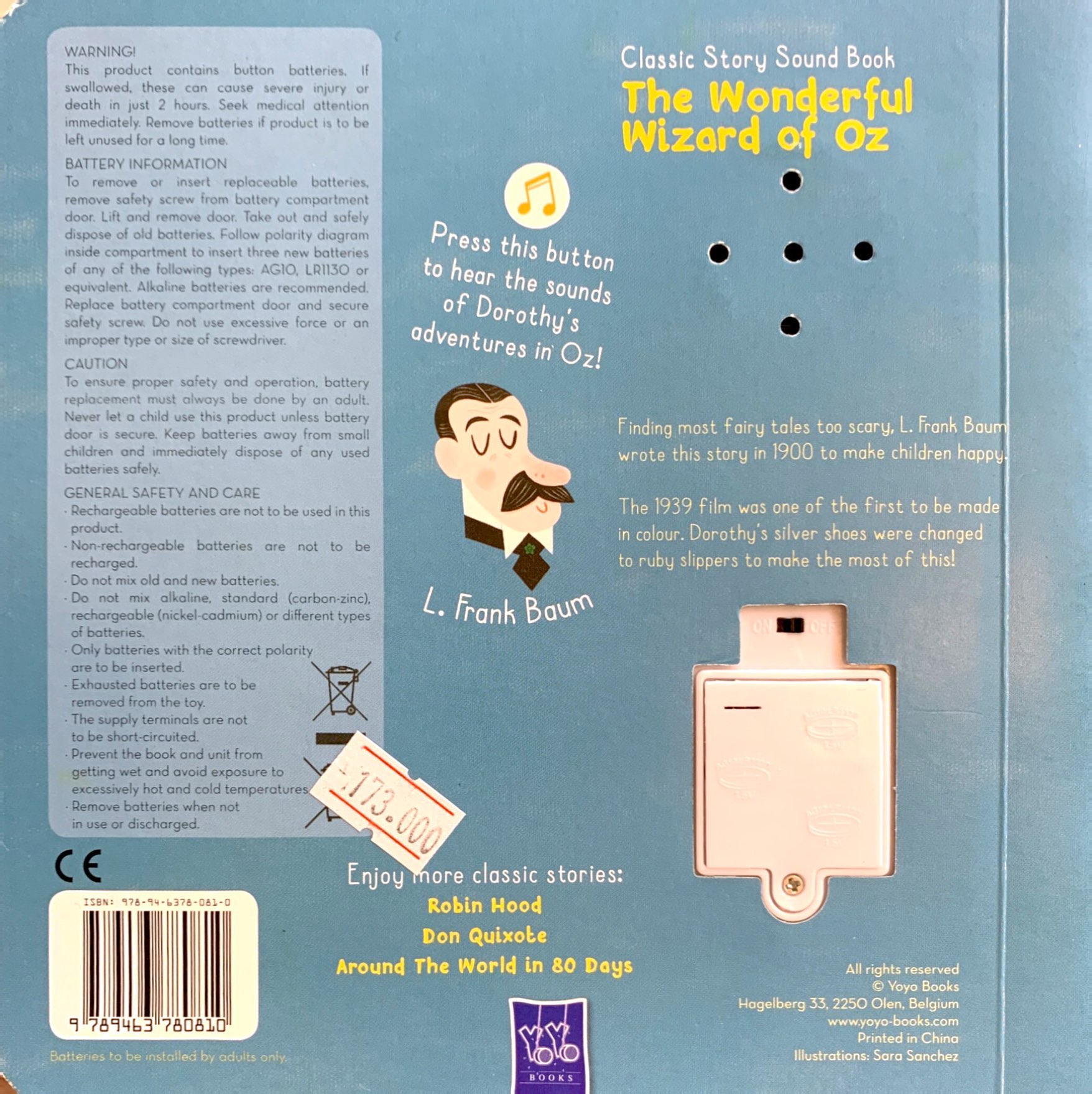 the wonderful wizard of oz (classic story sound book)