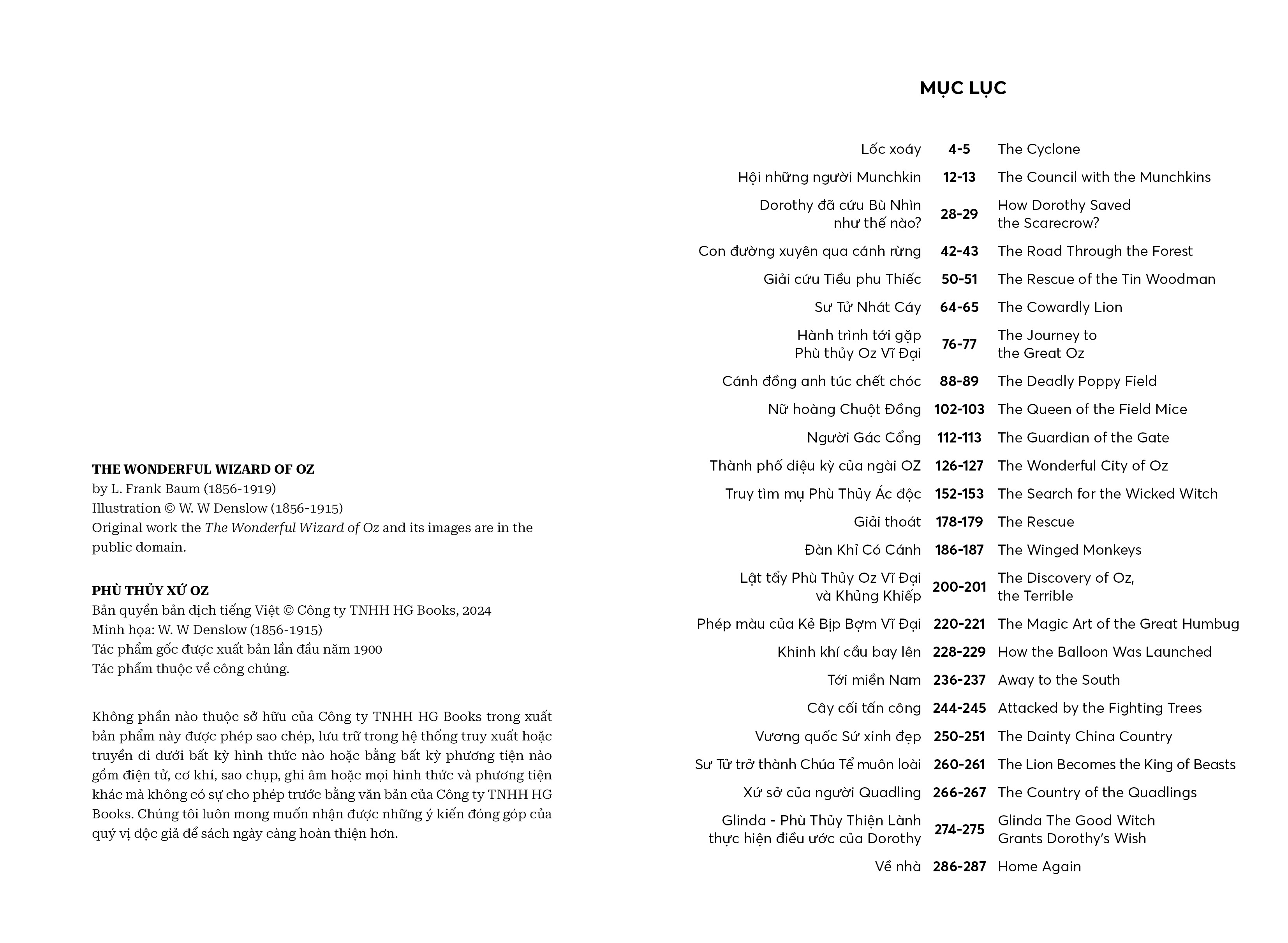 the wonderful wizard of oz - phù thuỷ xứ oz - song ngữ việt-anh