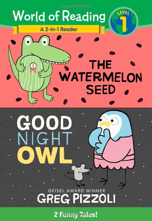 the world of reading watermelon seed and good night owl 2-in-1 listen-along reader: 2 funny tales with cd! - level 1