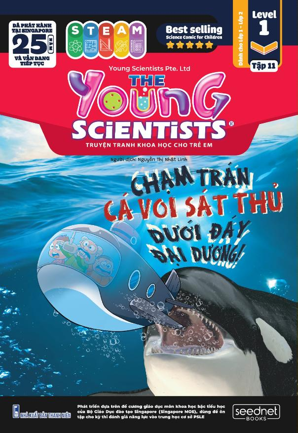 the young scientists - truyện tranh khoa học cho trẻ em - level 1 - tập 11 - chạm trán cá voi sát thủ dưới đáy đại dương!
