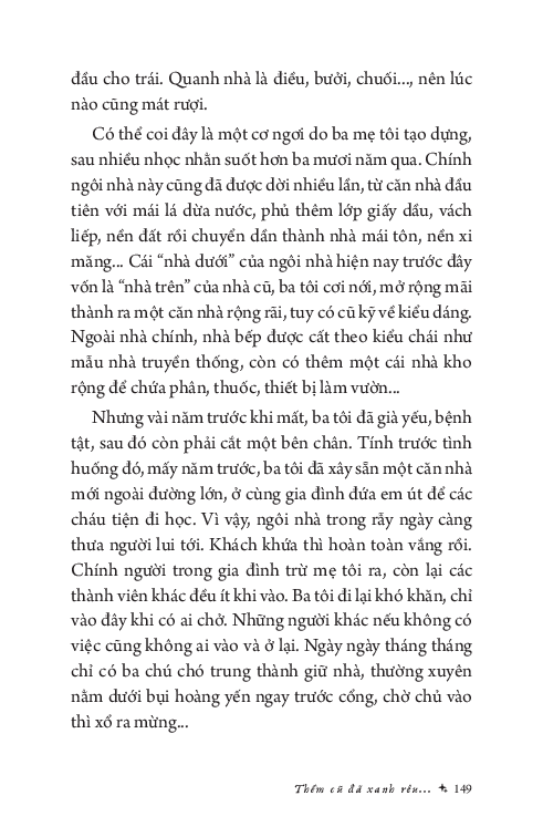 thềm cũ đã xanh rêu