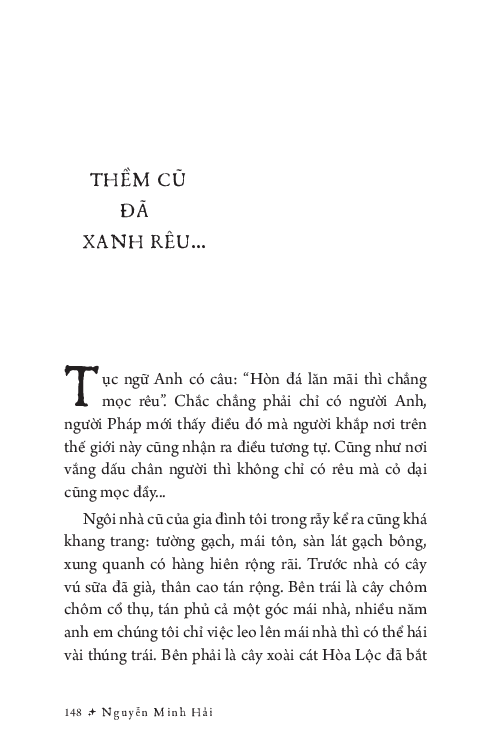 thềm cũ đã xanh rêu