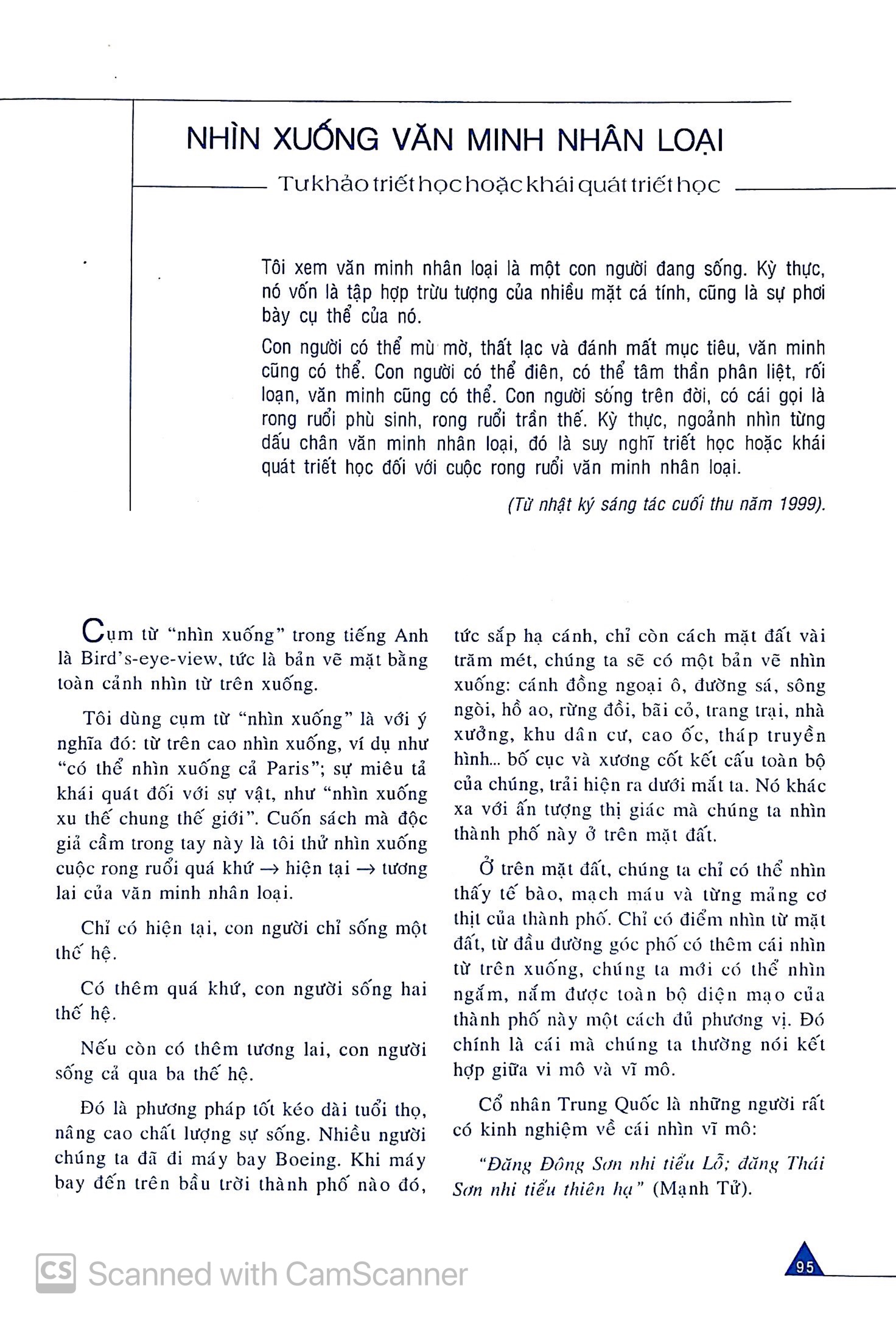 theo dòng văn minh nhân loại