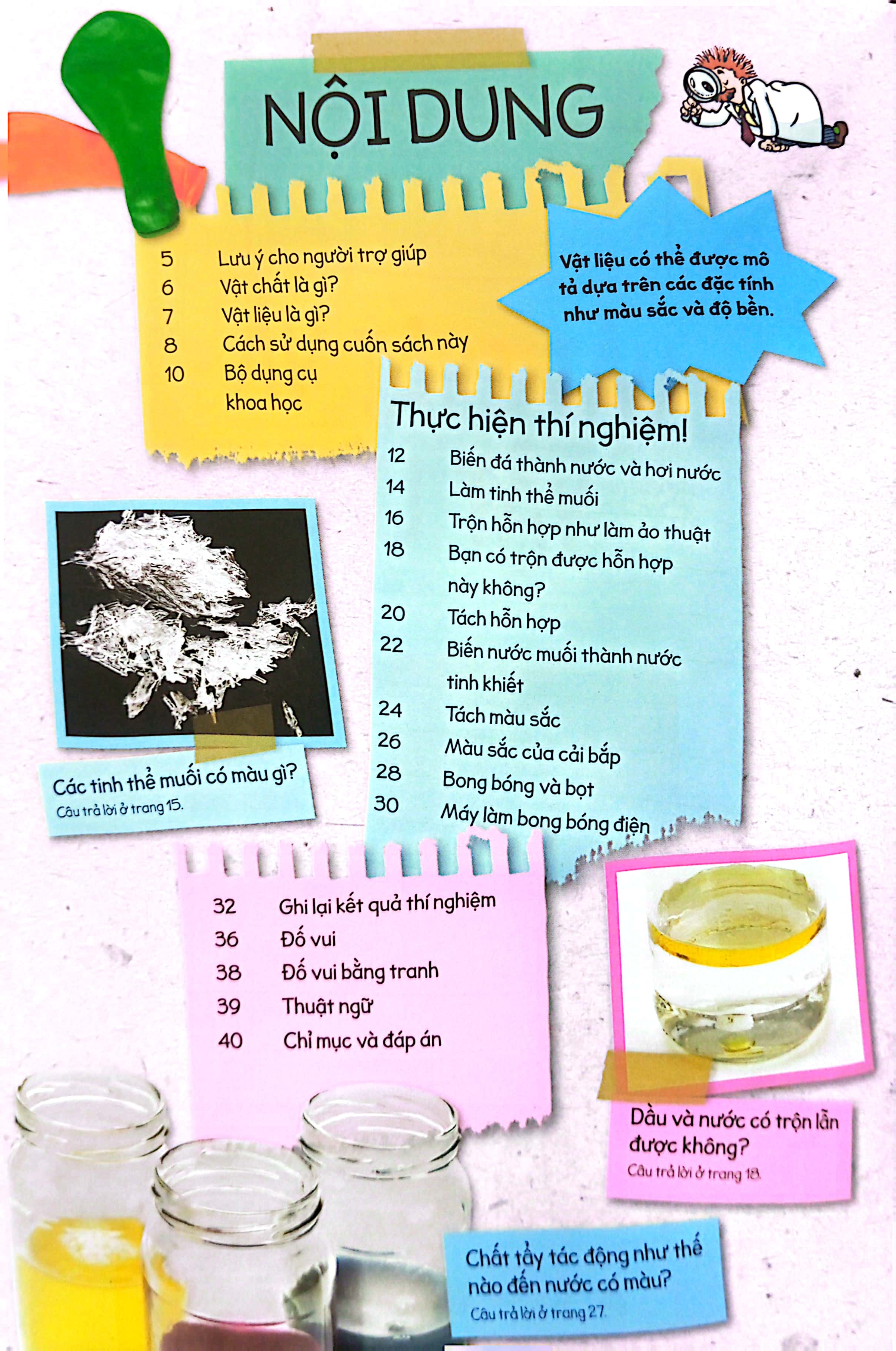 thí nghiệm stem siêu sáng tạo: vật chất và vật liệu