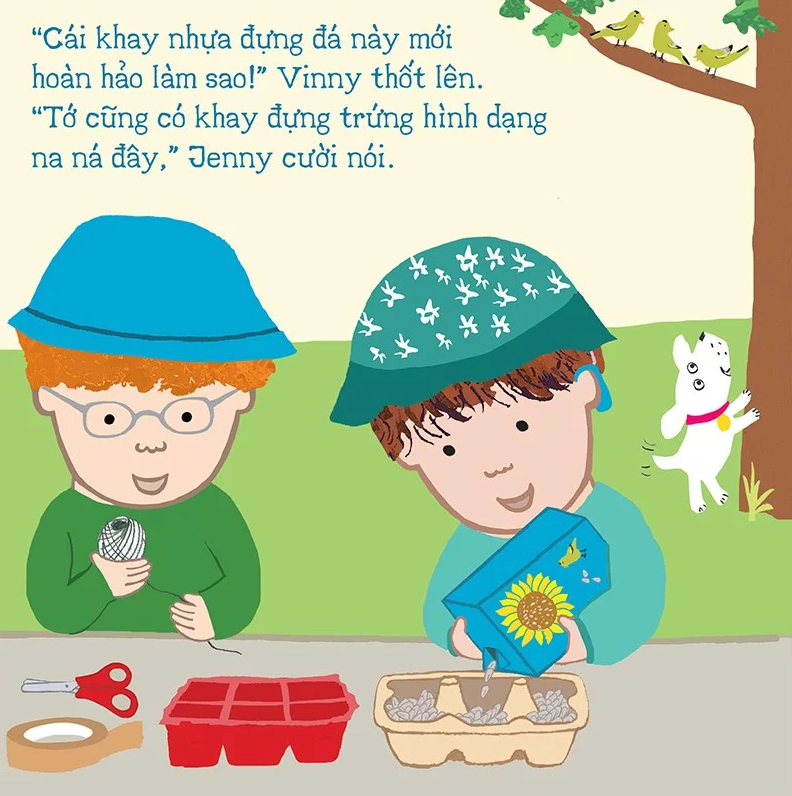 thí nghiệm vui cùng rosa - giỏ thức ăn cho chim