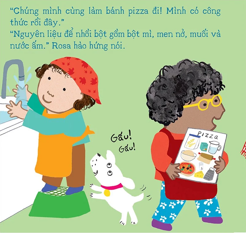 thí nghiệm vui cùng rosa - làm bánh pizza