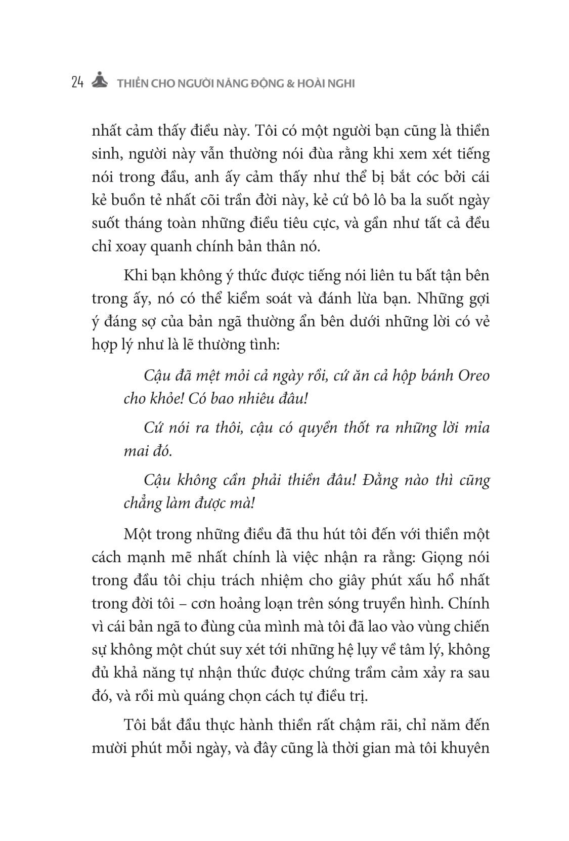 thiền cho người năng động và hoài nghi