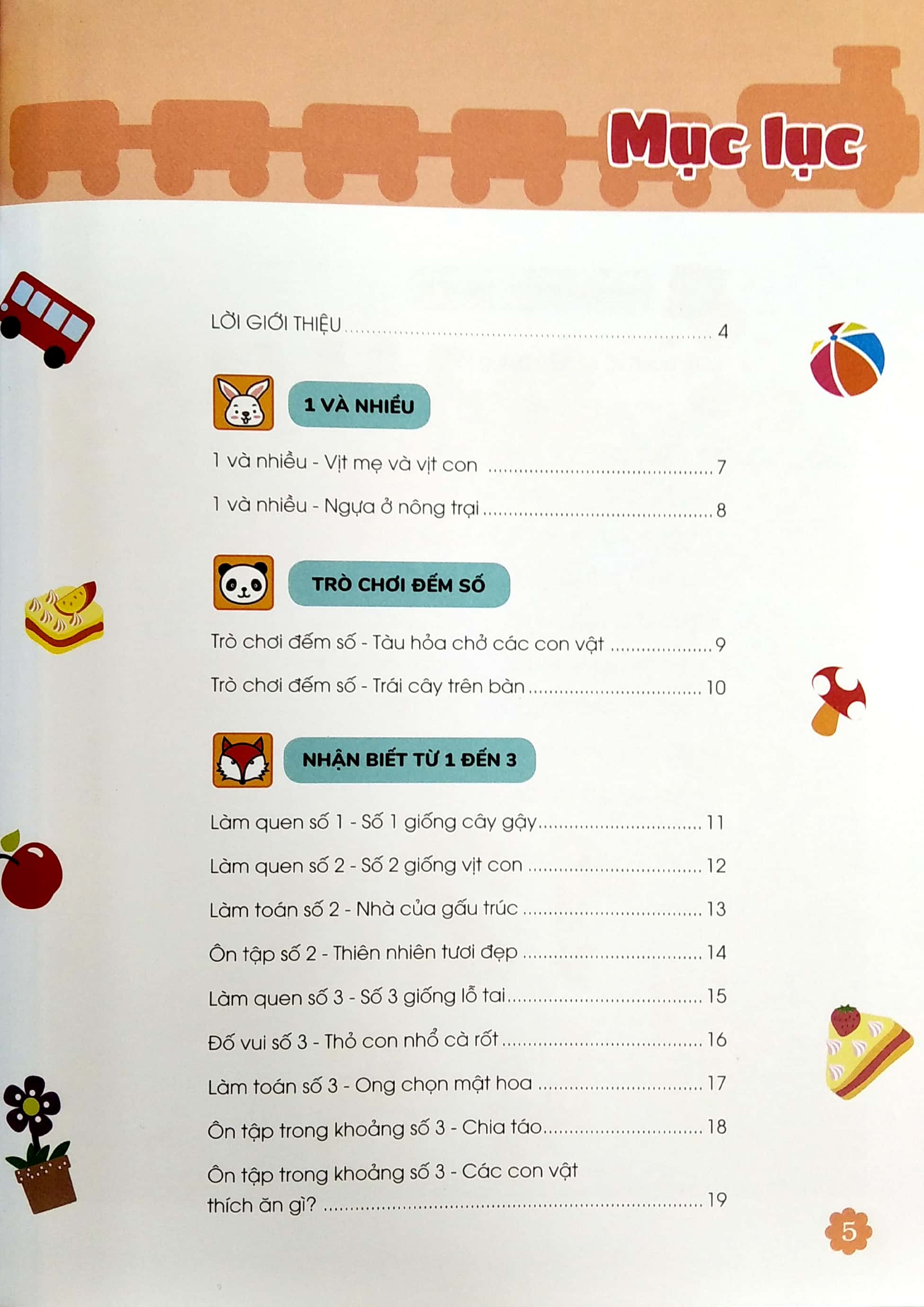 thiên tài toán học (3 - 4 tuổi) - học số từ 1-5