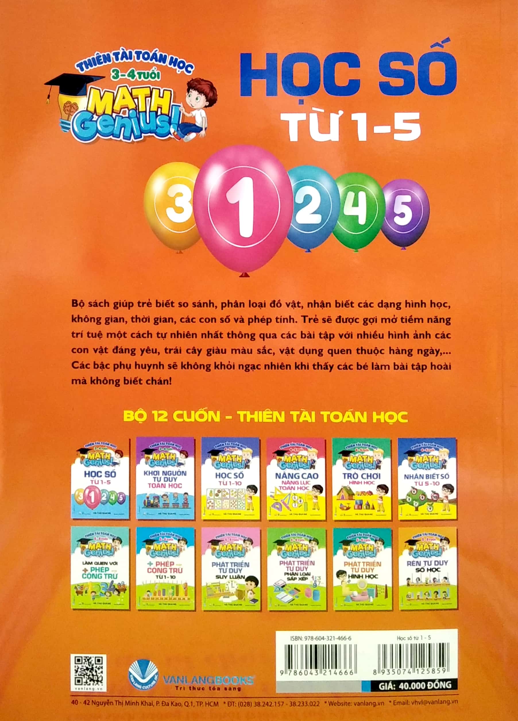 thiên tài toán học (3 - 4 tuổi) - học số từ 1-5
