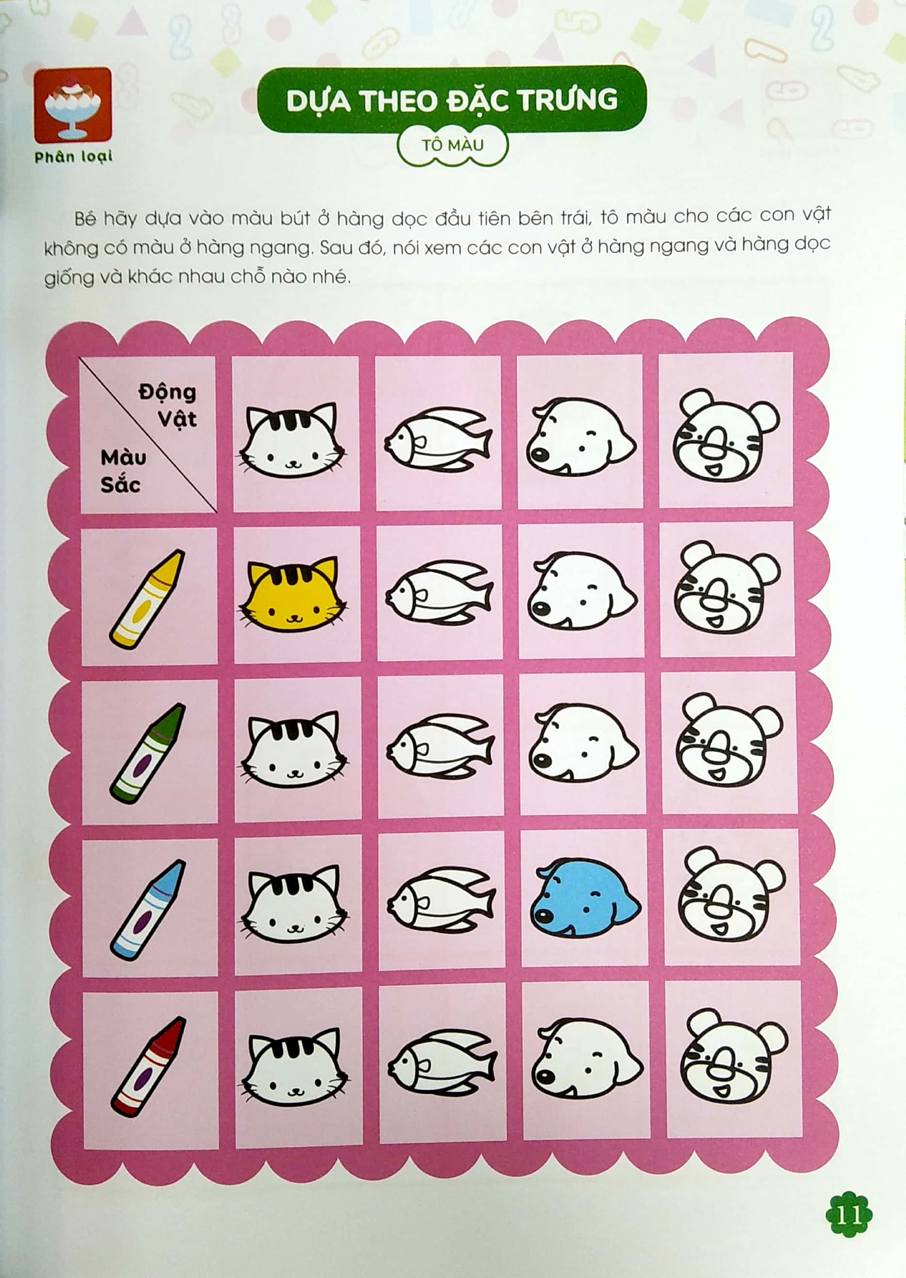 thiên tài toán học (5 - 6 tuổi) - phát triển tư duy phân loại sắp xếp