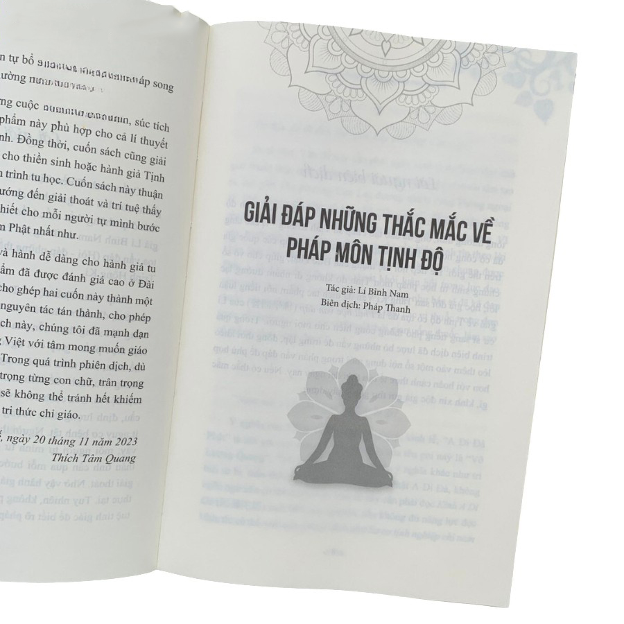 thiền tịnh vấn đáp