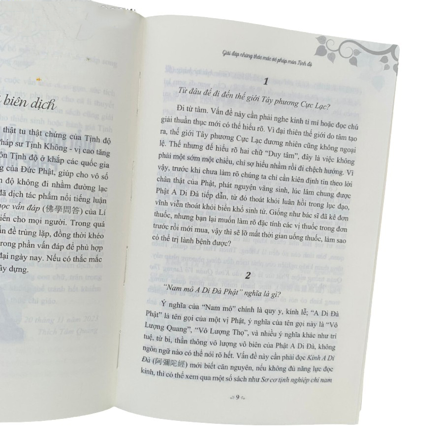 thiền tịnh vấn đáp