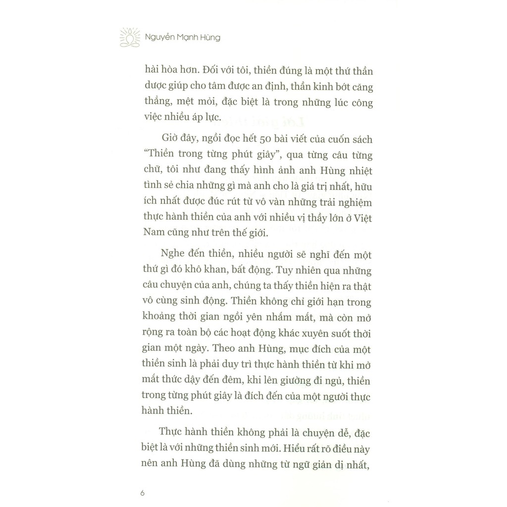 thiền trong từng phút giây