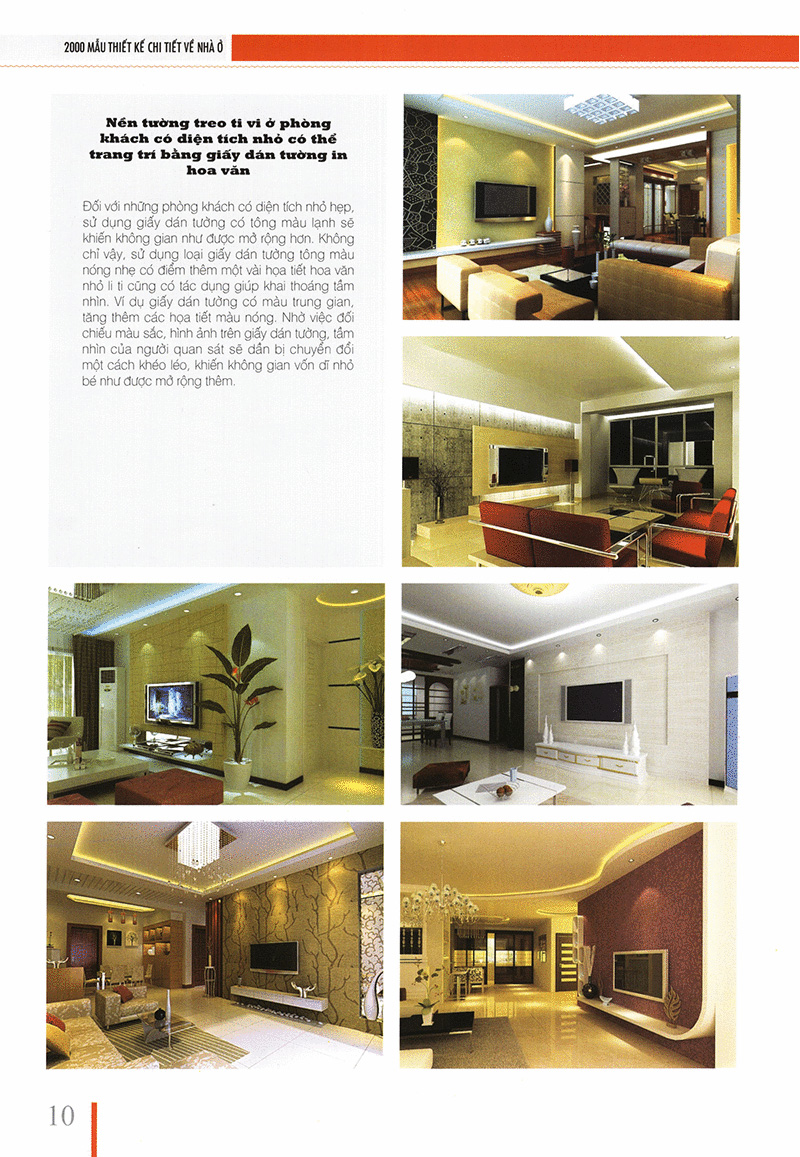 thiết kế chi tiết nhà ở theo phong thủy - quyển màu đỏ - nền tường