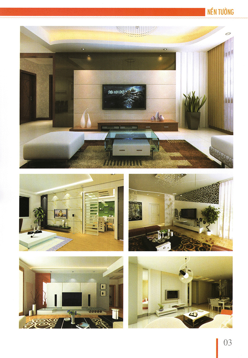 thiết kế chi tiết nhà ở theo phong thủy - quyển màu đỏ - nền tường