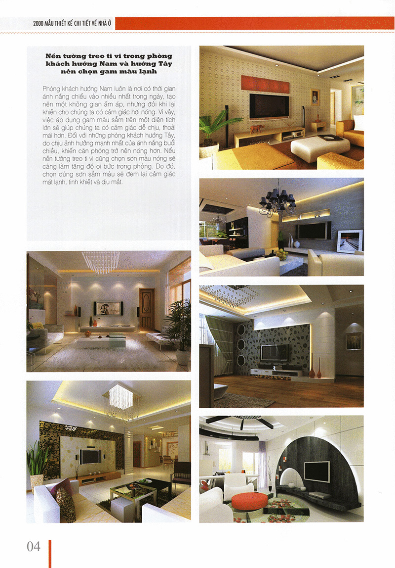 thiết kế chi tiết nhà ở theo phong thủy - quyển màu đỏ - nền tường