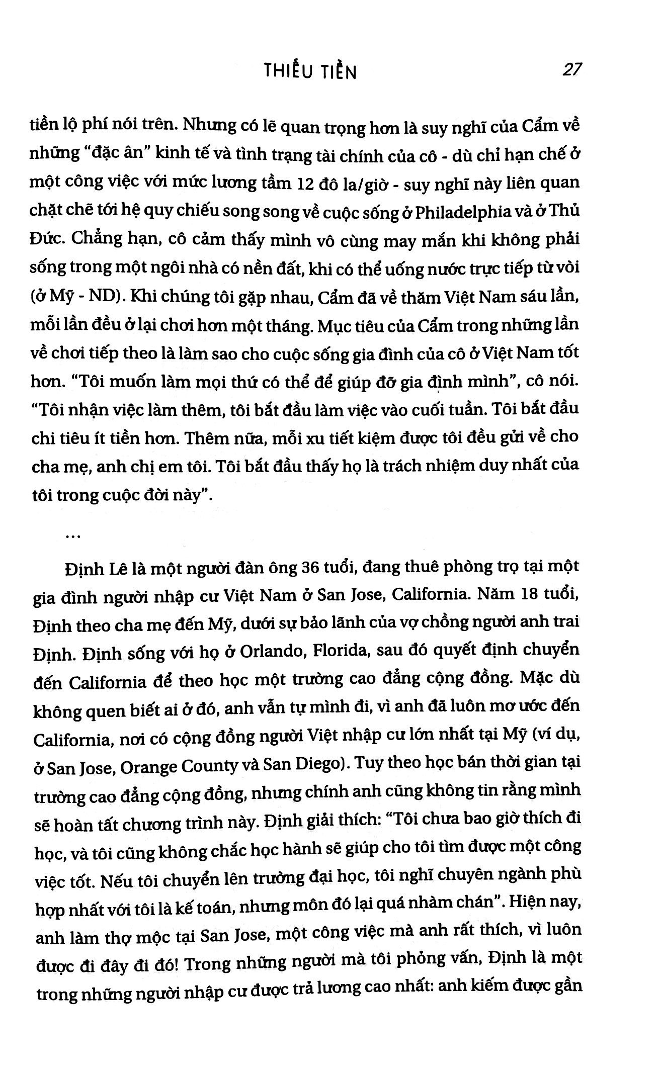 thiếu tiền - insufficient funds