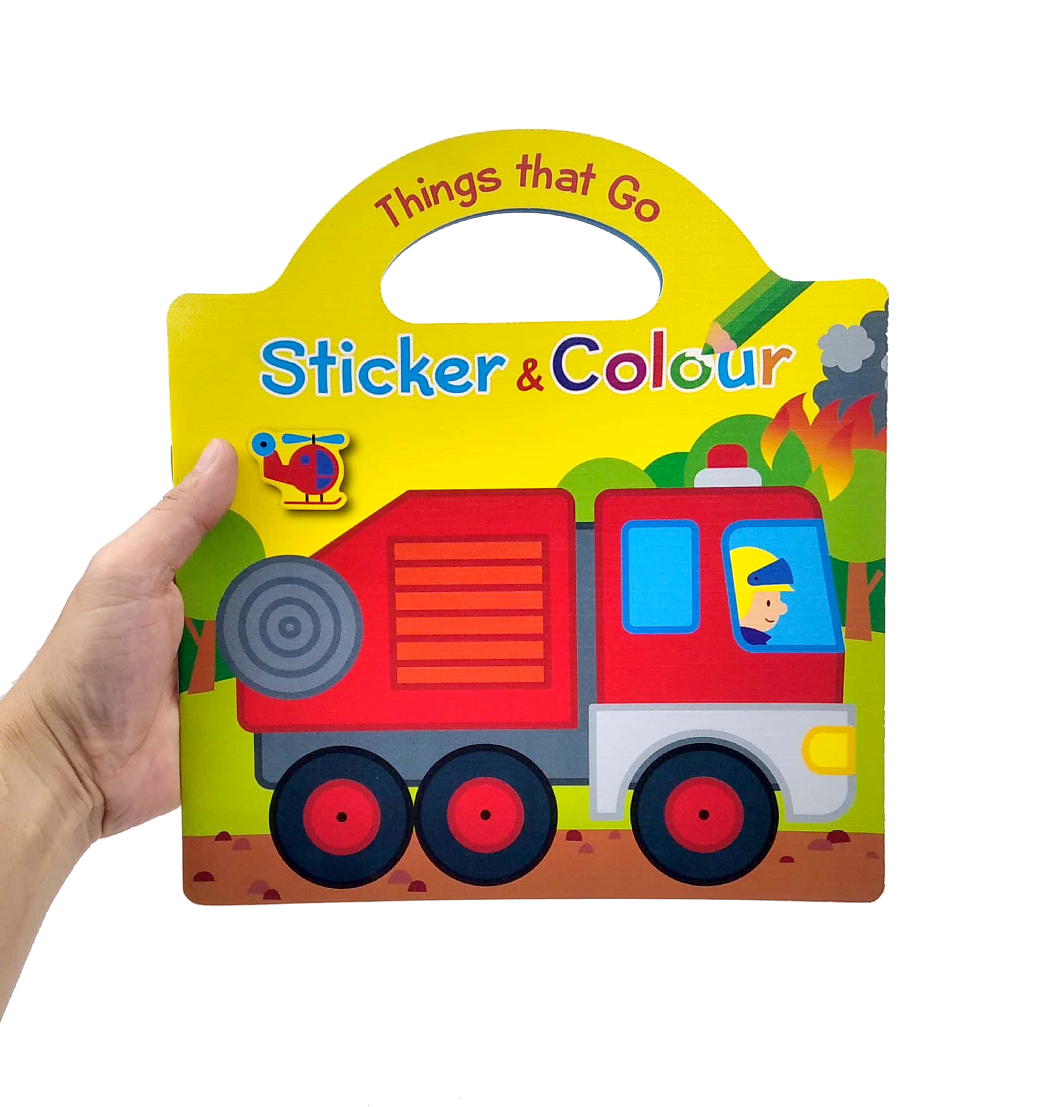 things that go sticker & colour: trucks and diggers