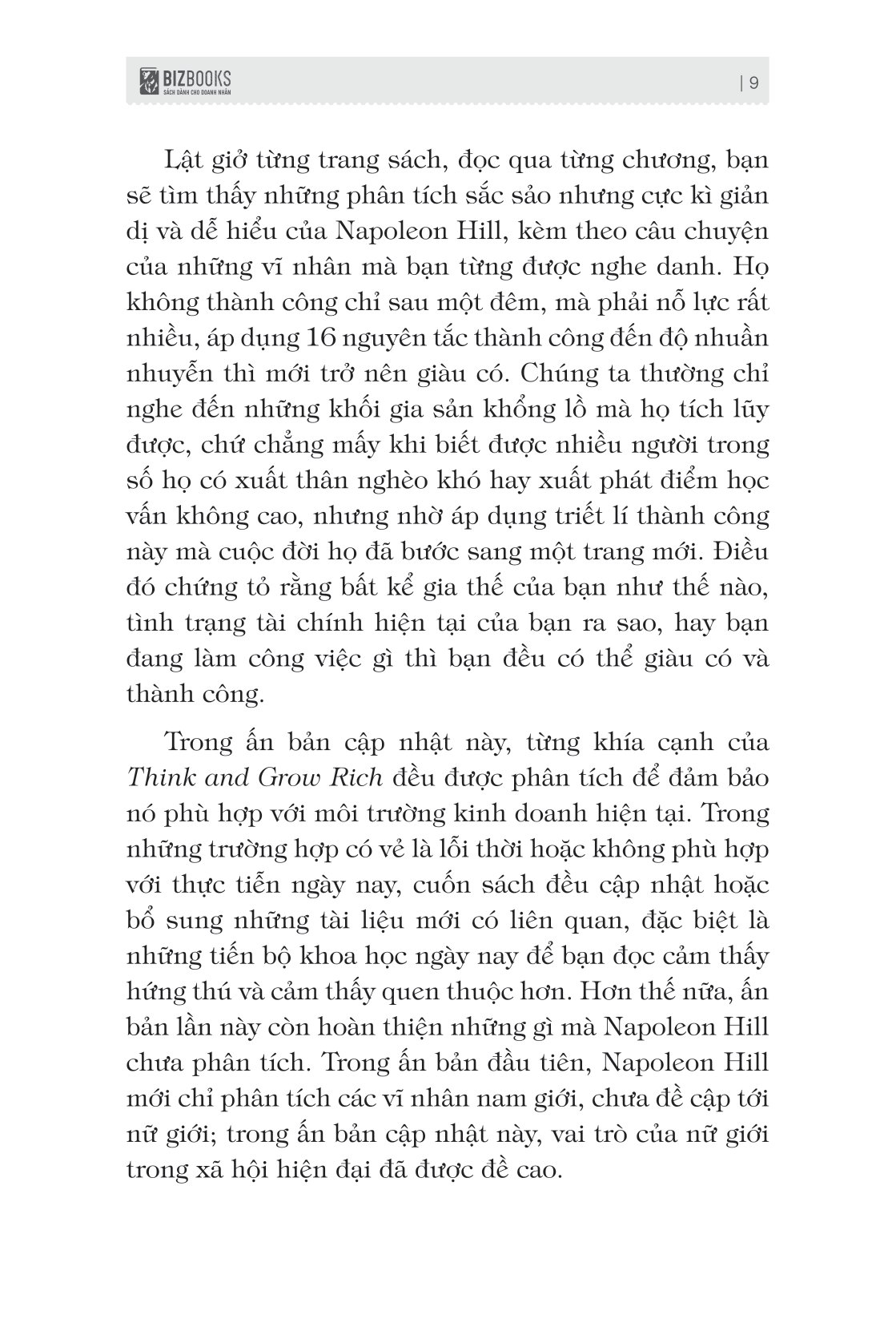 think and grow rich - 16 nguyên tắc nghĩ giàu, làm giàu trong thế kỷ 21 (tái bản 2023)