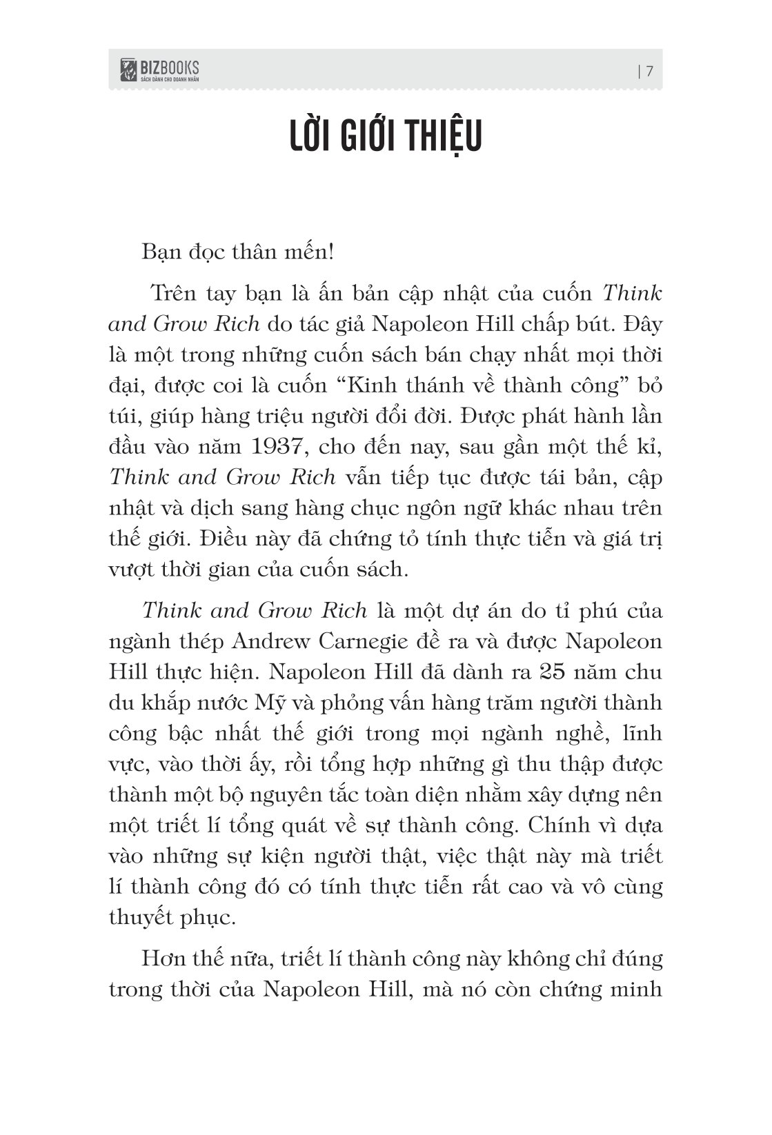 think and grow rich - 16 nguyên tắc nghĩ giàu, làm giàu trong thế kỷ 21 (tái bản 2023)