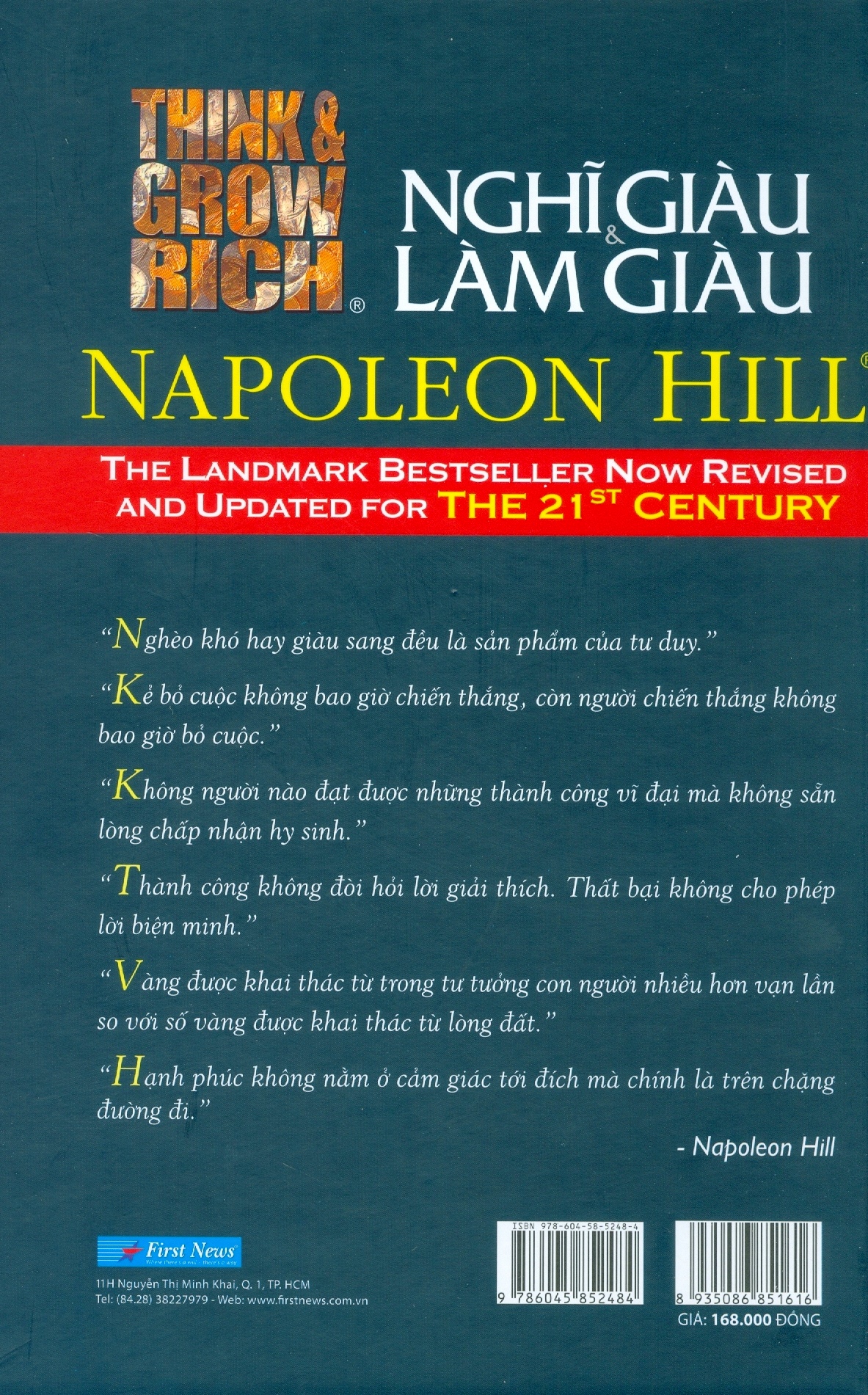 think and grow rich - nghĩ giàu và làm giàu (phiên bản đặc biệt bìa cứng)