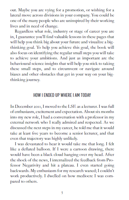 think big: take small steps and build the future you want