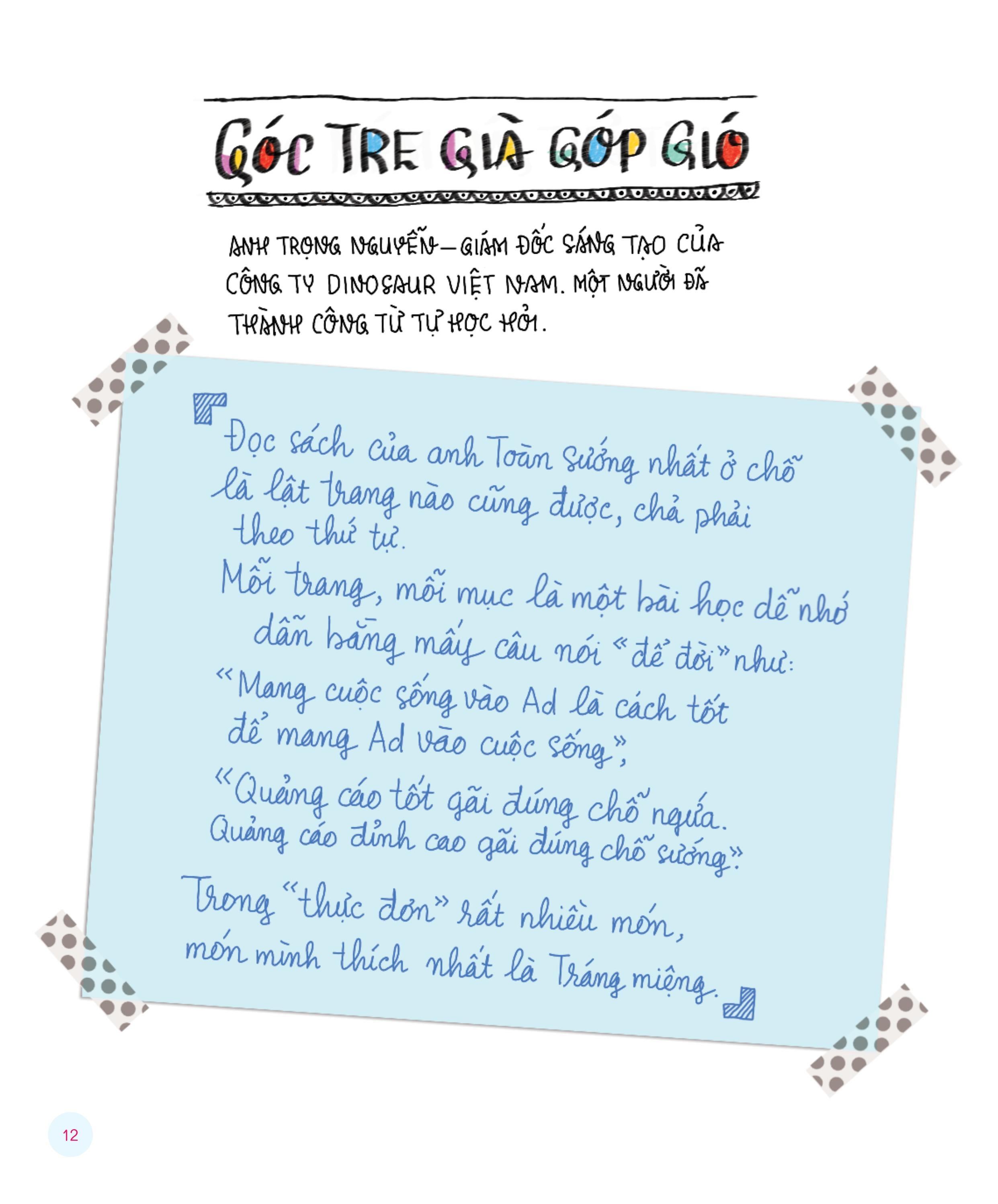 think out of the book - nghĩ ngoài sách vở