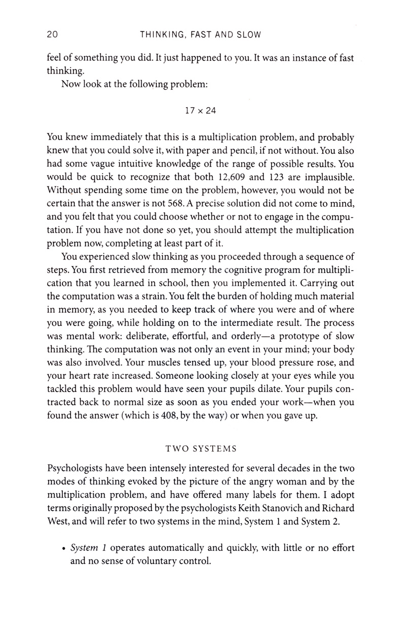 thinking, fast and slow