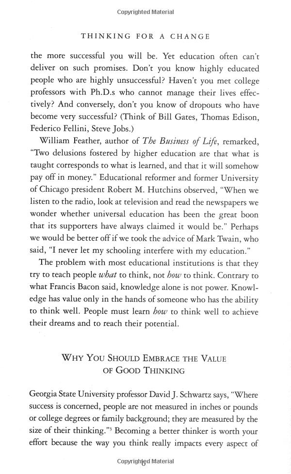 thinking for a change