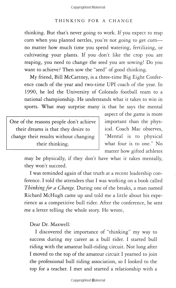 thinking for a change