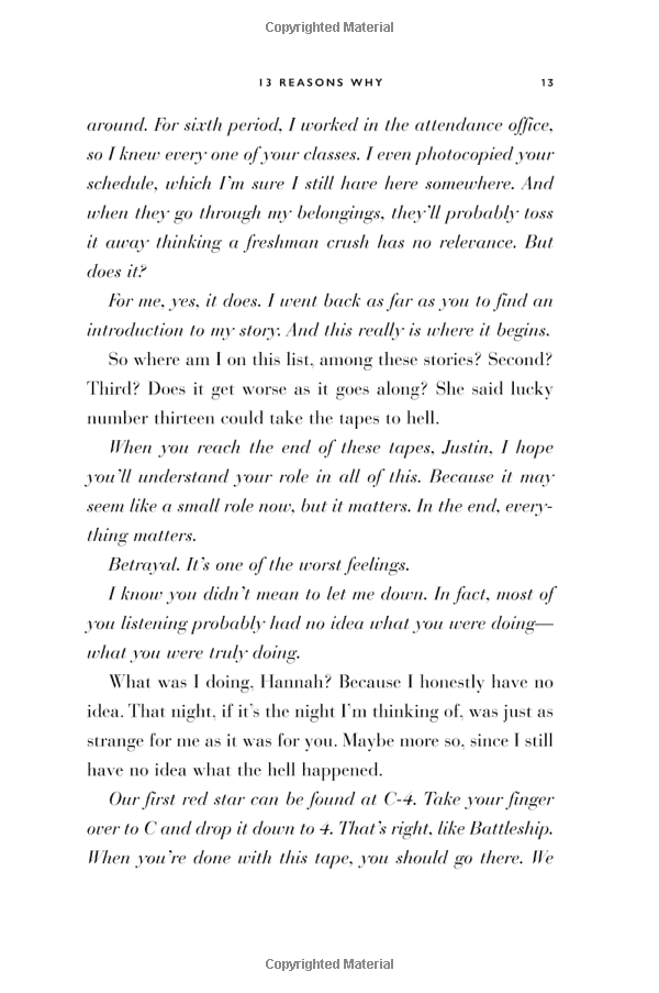 thirteen reasons why: (tv tie-in)