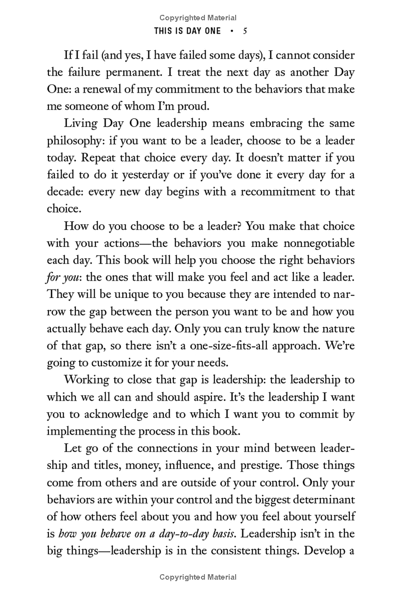 this is day one: a practical guide to leadership that matters