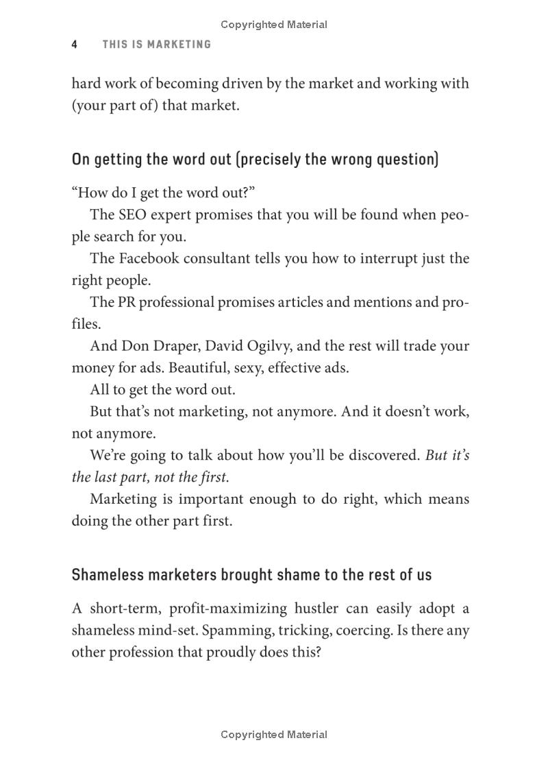 this is marketing: you can't be seen until you learn to see