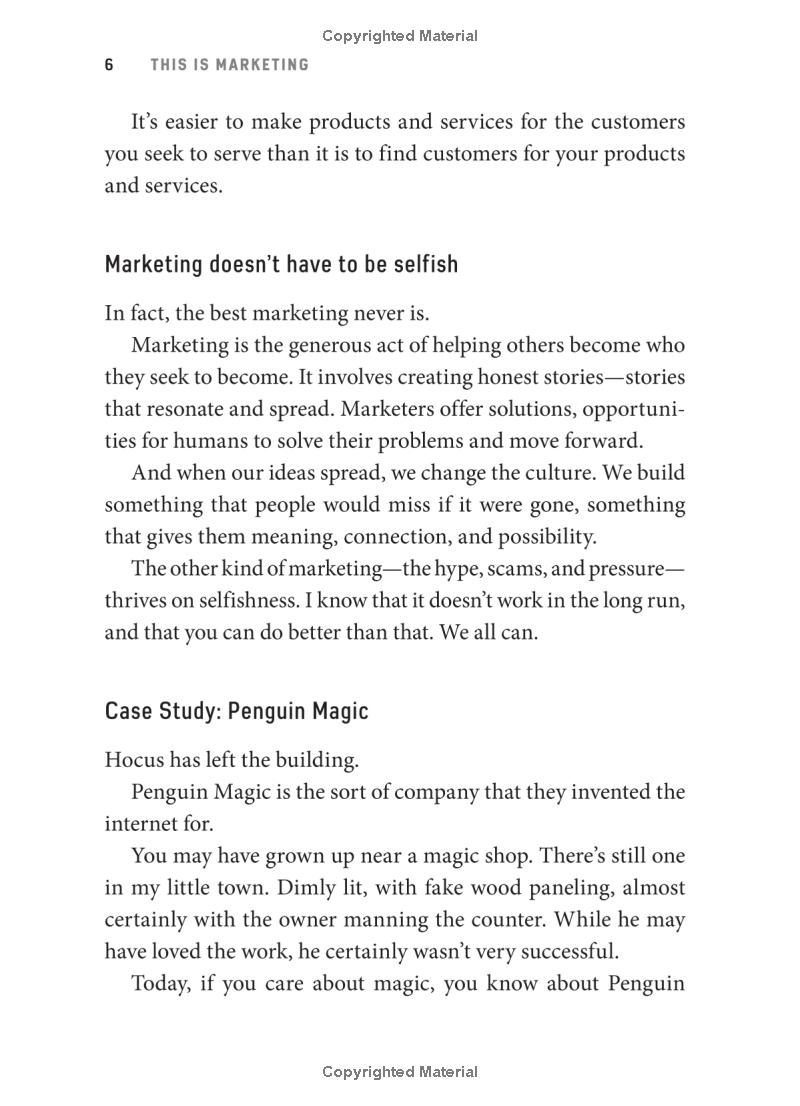 this is marketing: you can't be seen until you learn to see