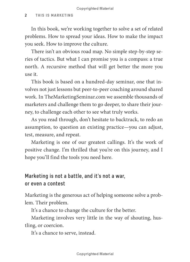 this is marketing: you can't be seen until you learn to see