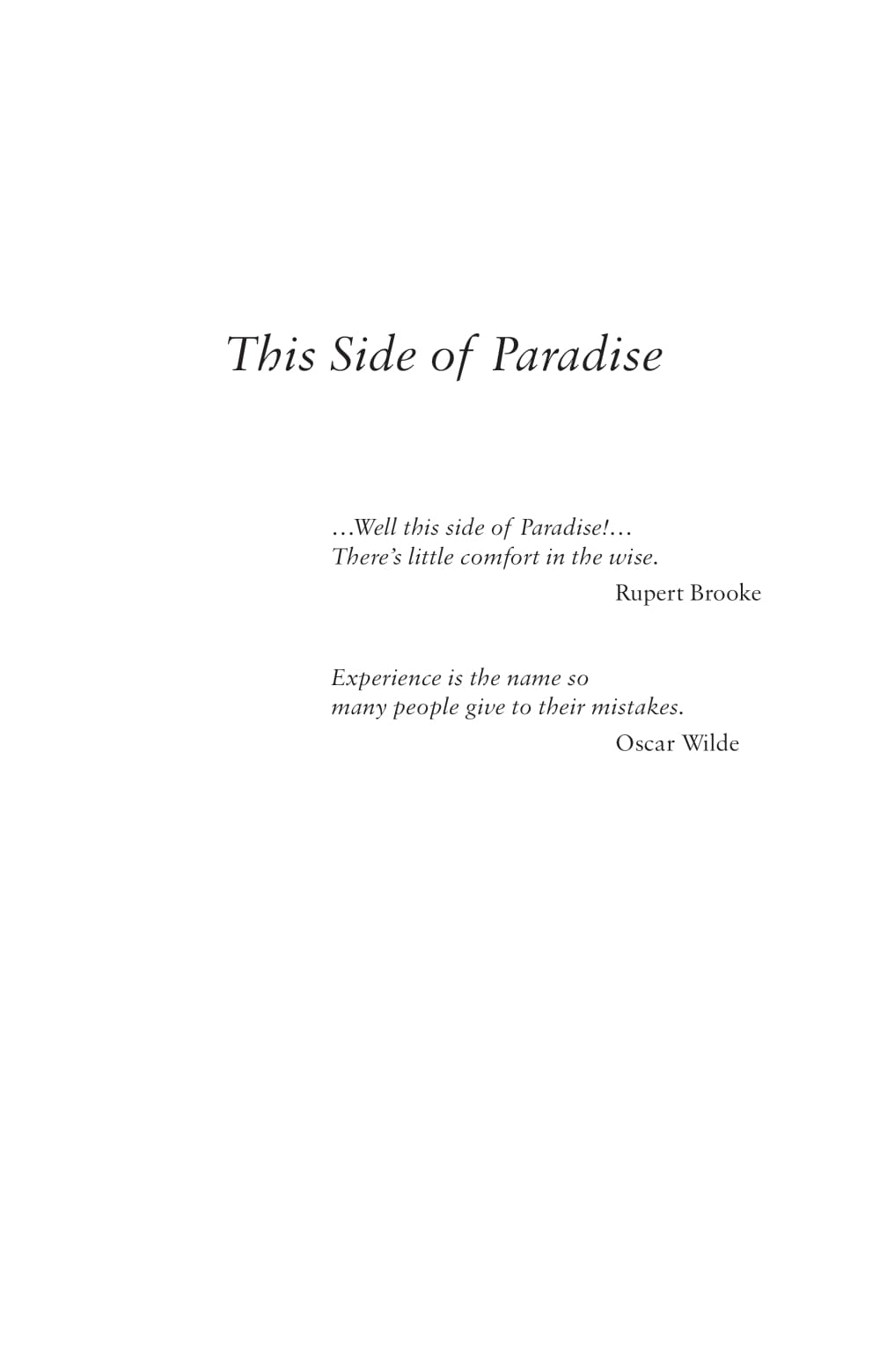 This Side Of Paradise