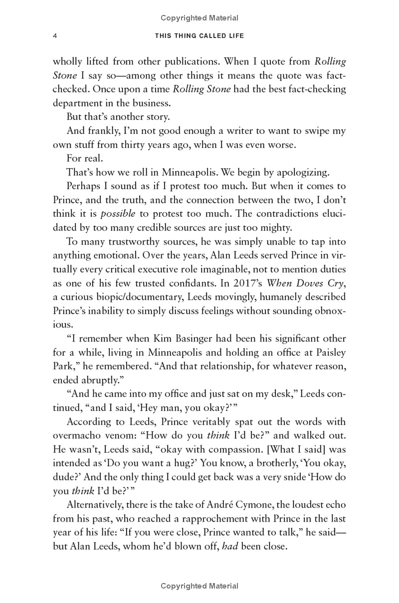 this thing called life: prince's odyssey, on + off the record