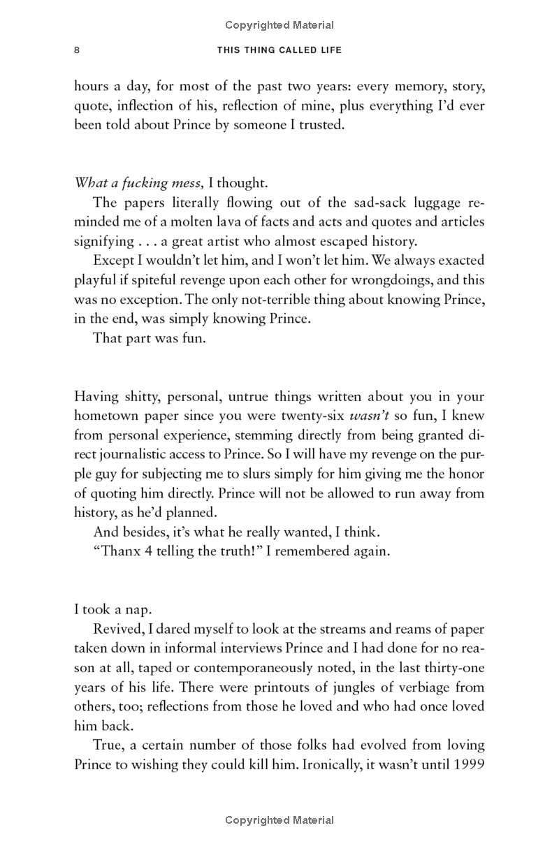 this thing called life: prince's odyssey, on + off the record