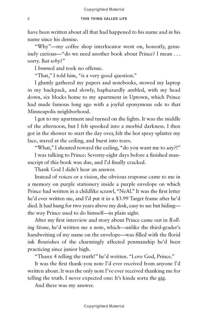 this thing called life: prince's odyssey, on + off the record