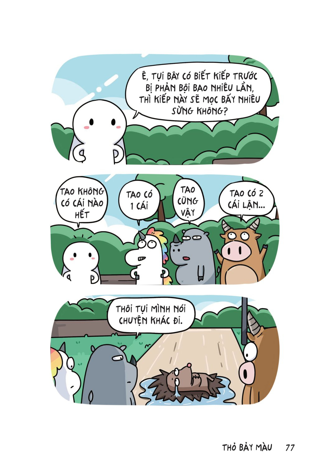 thỏ bảy màu và những người nghĩ nó là bạn (tái bản 2023)