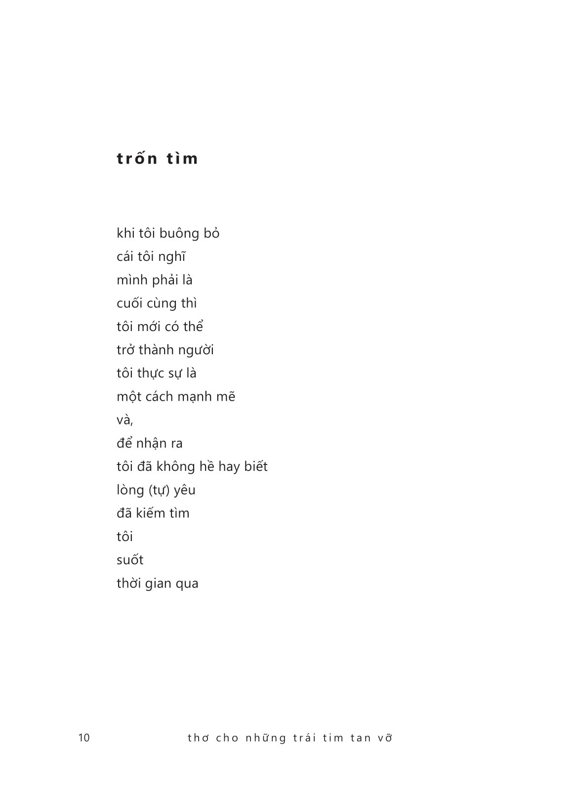 thơ cho những trái tim tan vỡ