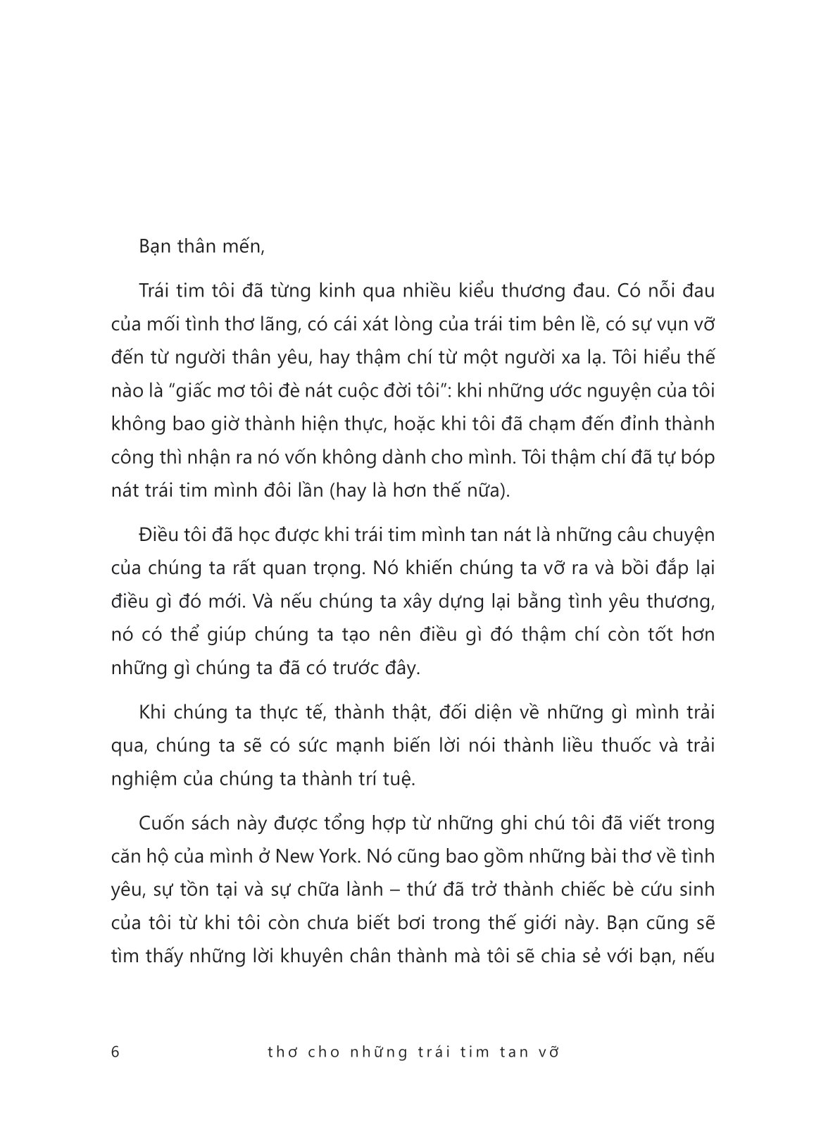 thơ cho những trái tim tan vỡ