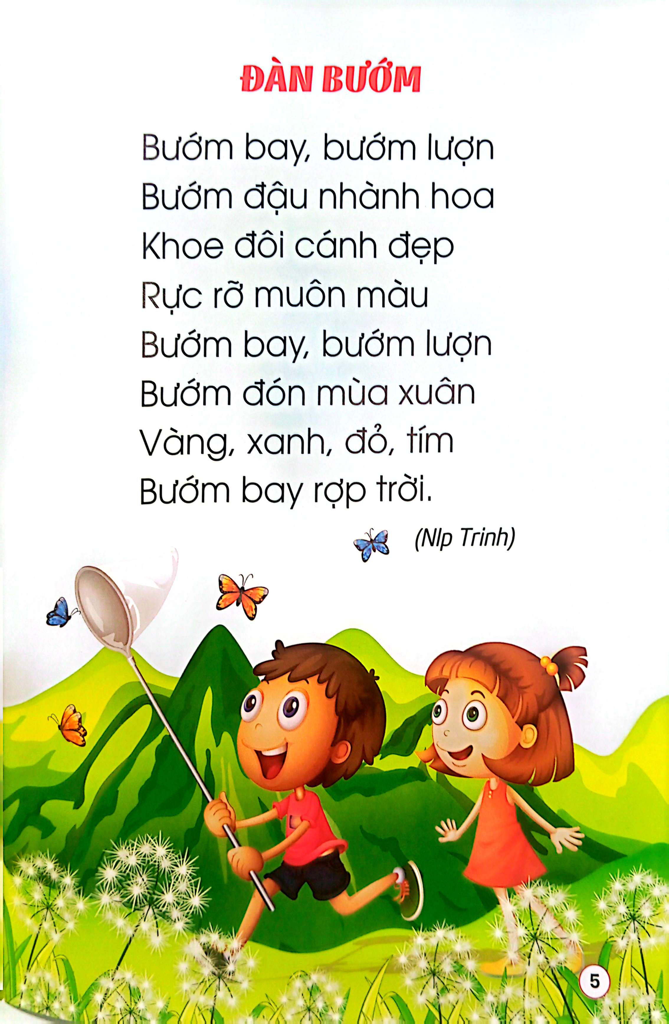 thơ chữ to cho trẻ tập đọc