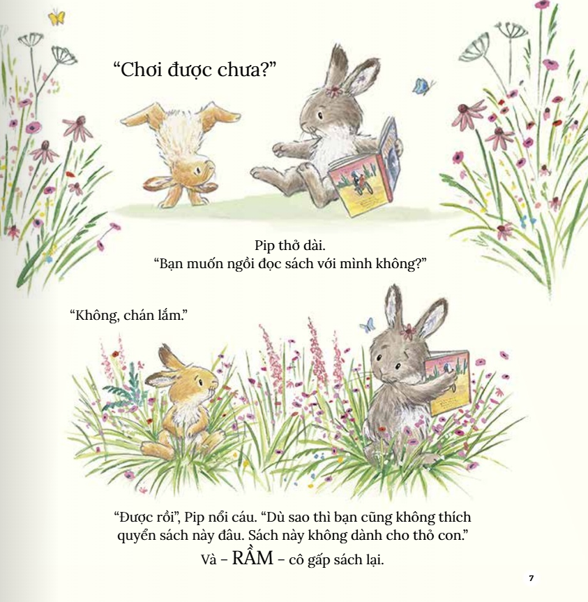 thỏ con đọc sách - just one more story