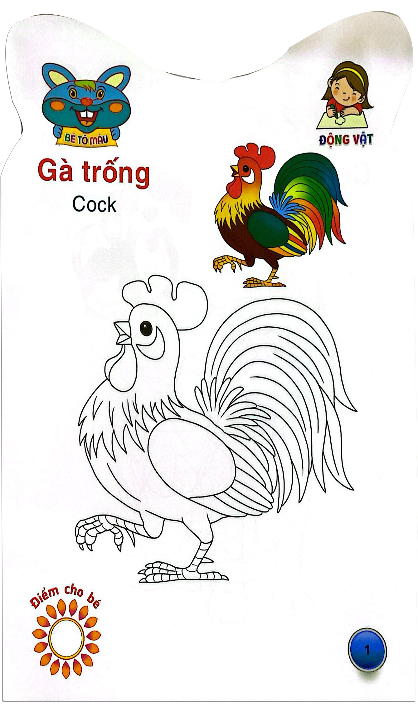 thỏ con khéo tay - bé tô màu: động vật