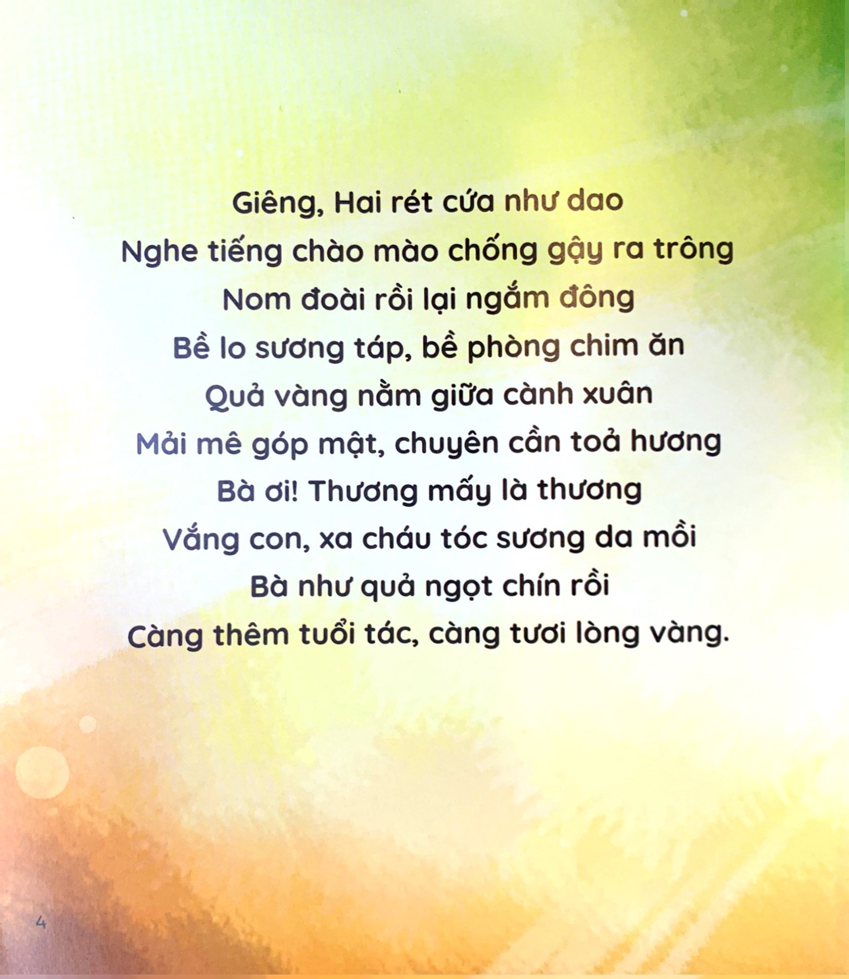 thơ gia đình yêu thương - thơ về bà