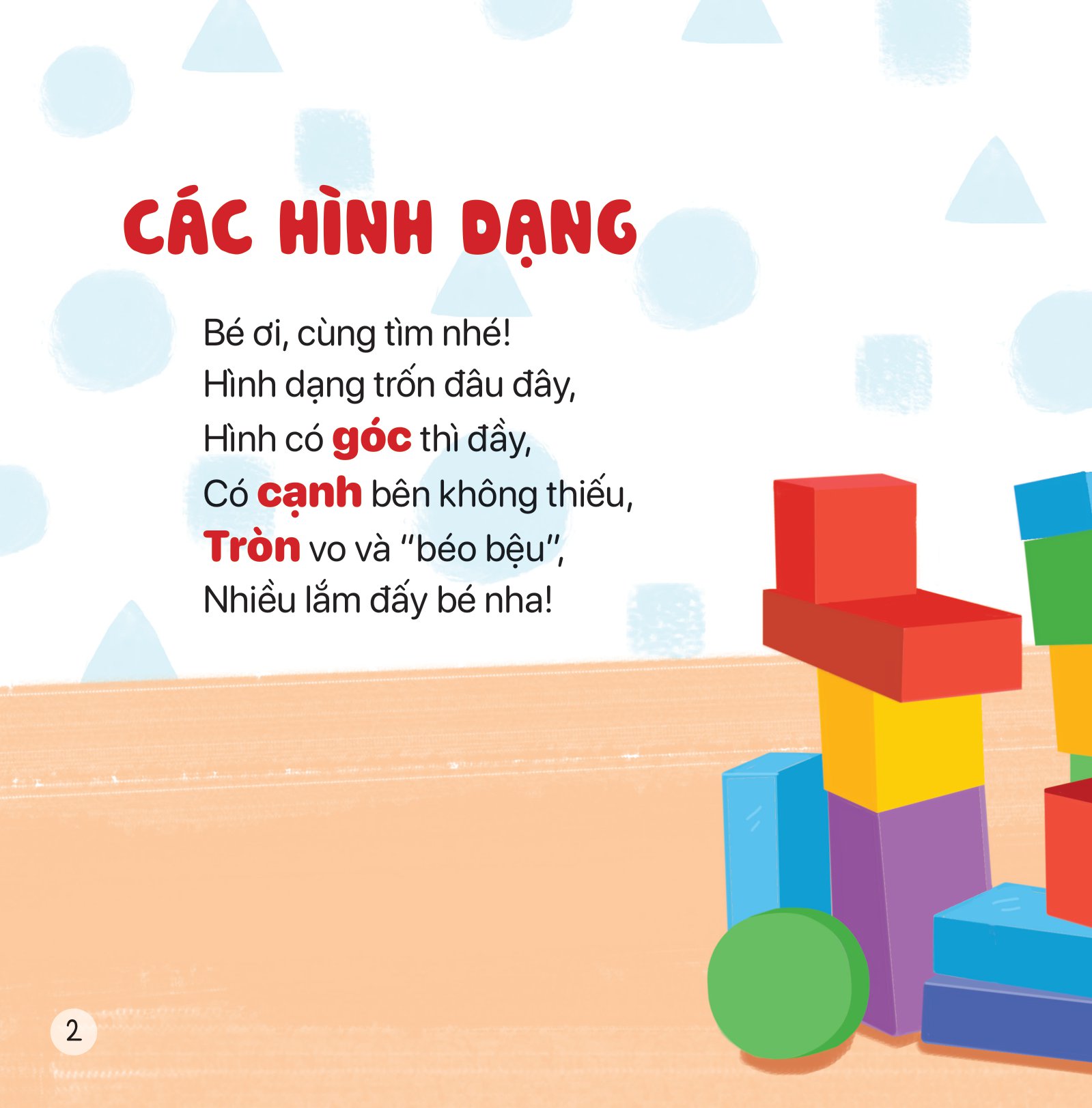 thơ hay cho bé - học về hình dạng