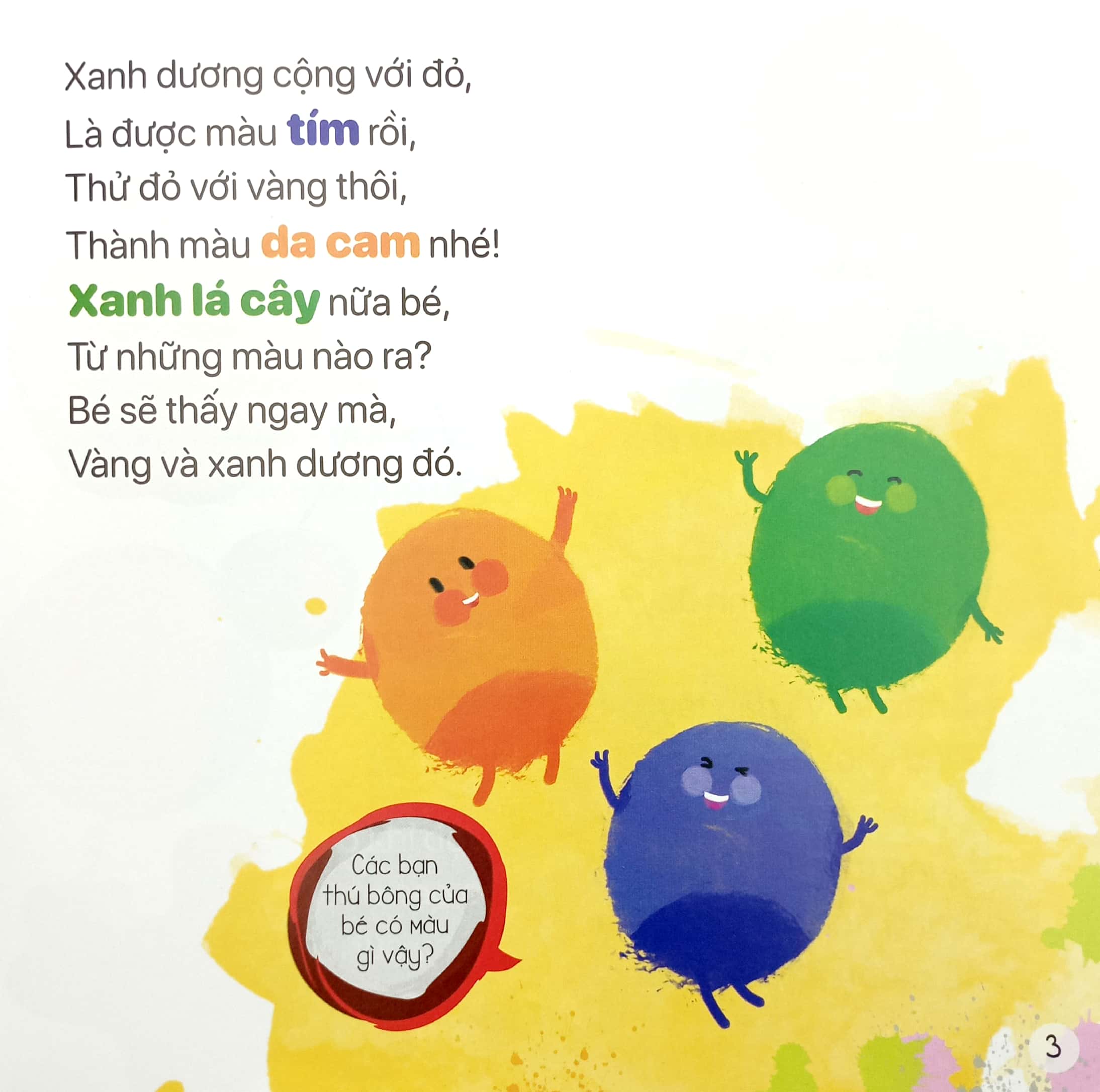 thơ hay cho bé - học về màu sắc